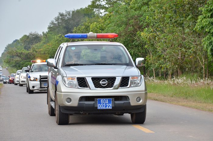 Đoàn Caravan được sự dẫn đường của lực lượng Cảnh sát Giao thông (PC 67) Công an tỉnh Đồng Nai.