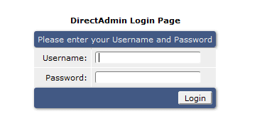 Đăng nhập tài khoản user hosting DirectAdmin