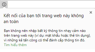 SSL Kết nối không an toàn