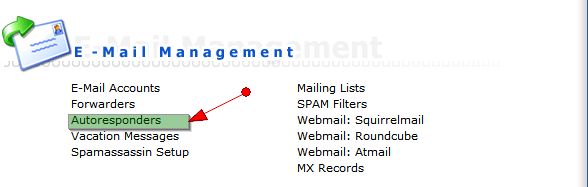 Chọn tính năng Autoresponders