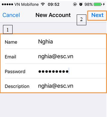 Nhập thông tin cơ bản