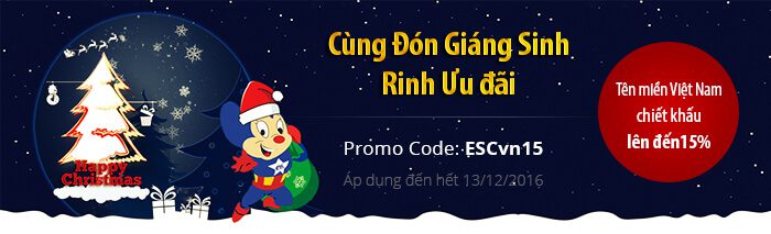 Khuyến mãi tháng 12 - Chiết khấu 15% tên miền Việt nam