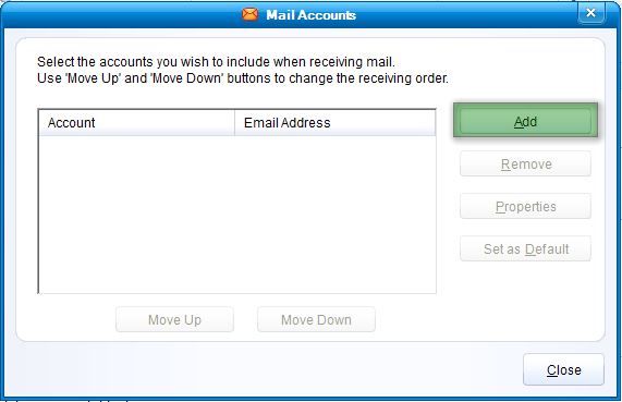 Click Add để thêm email