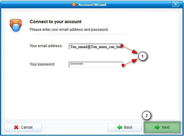 Nhập Email và Mật khẩu