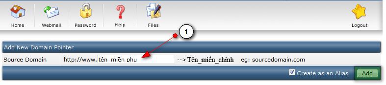 Thêm tên miền phụ và hoàn tất