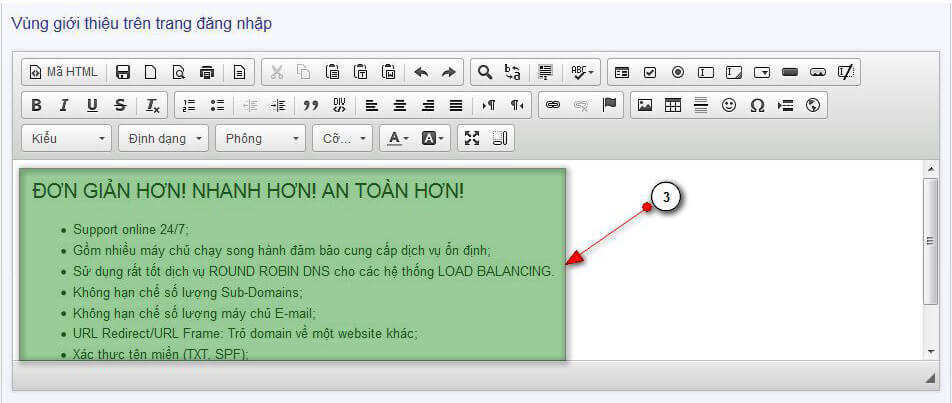 Giao diện nhập thông tin trang DNS riêng - Phần 2